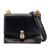 フェンディ キャナイ スモール チェーン ショルダーバッグ 8M0381 ブラック レザー レディース FENDI 【中古】